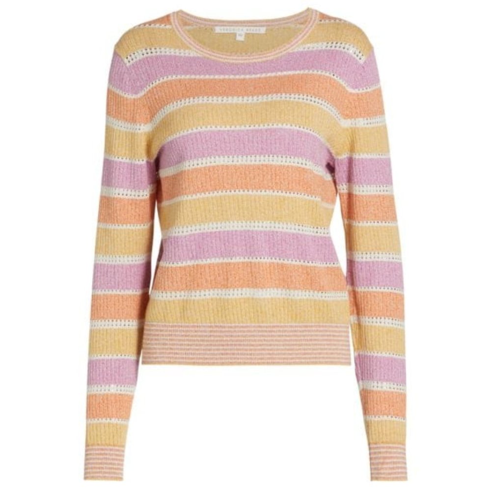 VERONICA BEARD Raimi Striped Knit Sweater, Medium